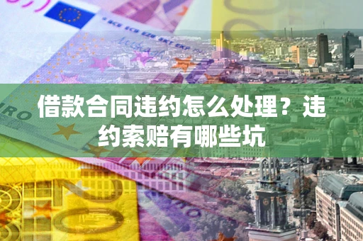 武汉借款合同违约怎么处理？违约索赔有哪些坑