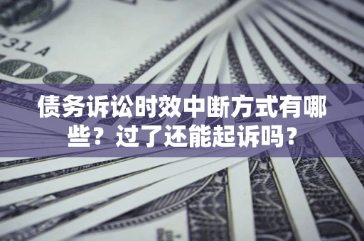 武汉债务诉讼时效中断方式有哪些？过了还能起诉吗？
