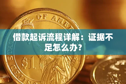 武汉借款起诉流程详解：证据不足怎么办？