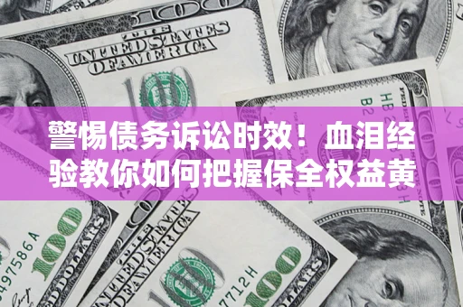 武汉警惕债务诉讼时效！血泪经验教你如何把握保全权益黄金期