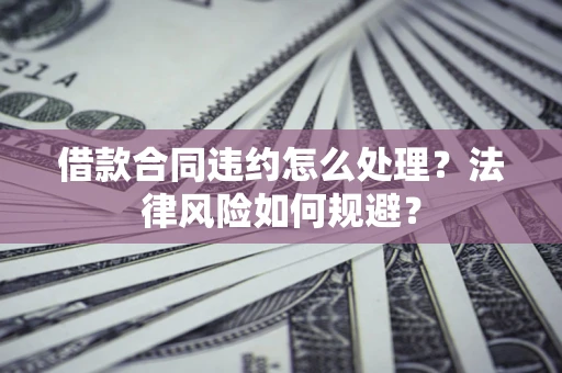 武汉借款合同违约怎么处理？法律风险如何规避？