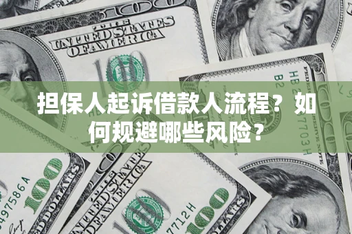 武汉担保人起诉借款人流程？如何规避哪些风险？