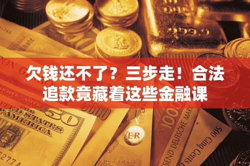 武汉欠钱还不了？三步走！合法追款竟藏着这些金融课